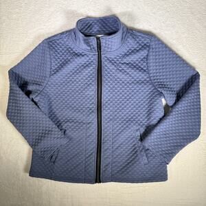 Coral Bay Womens Quilted Jacket Petites Large Sporty Comfort Layering Piece